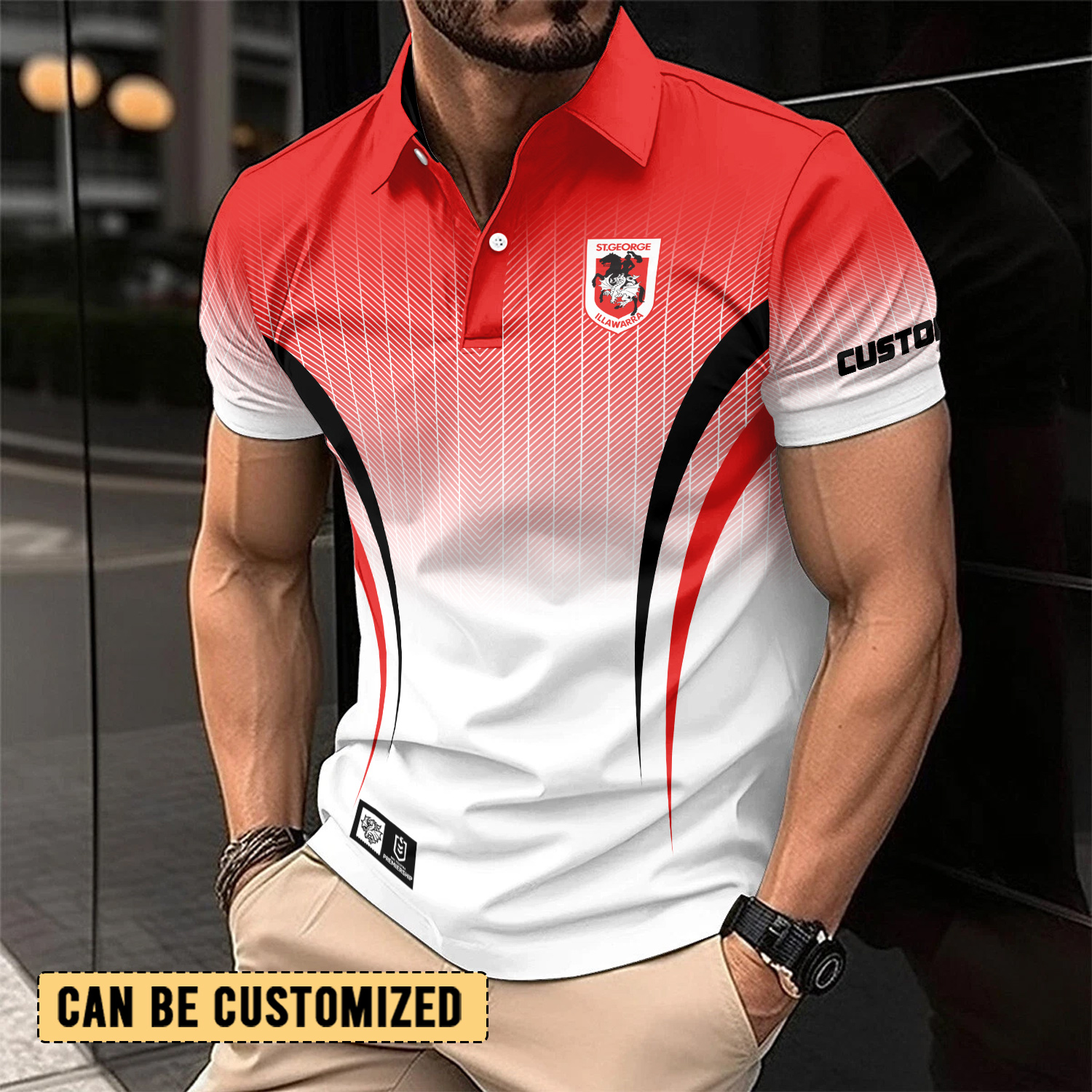 Auspiritmerch St. George Illawarra Dragons Personalized Polo Shirt Gift For Fans