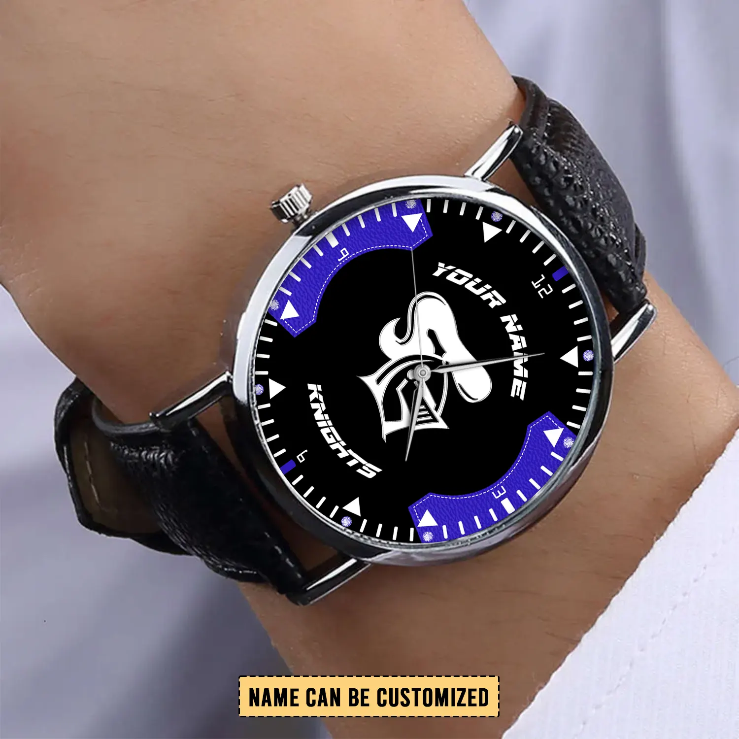 Auspiritmerch Newcastle Knights Personalized Stitched Leather Watch Gift For Fans