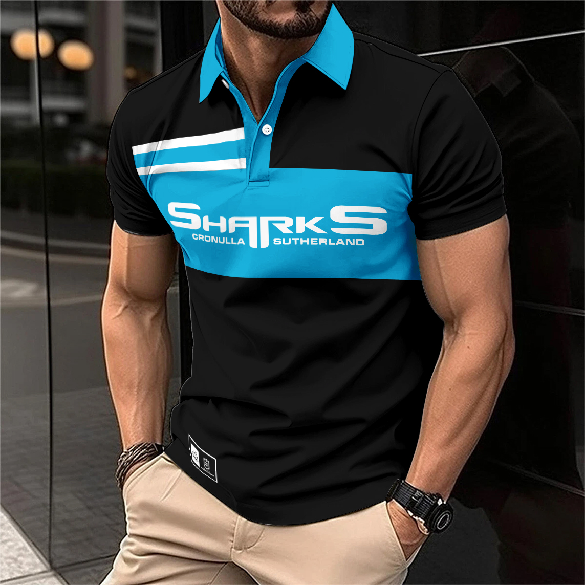 Auspiritmerch Cronulla-Sutherland Sharks Personalized Polo Shirt Gift For Fans