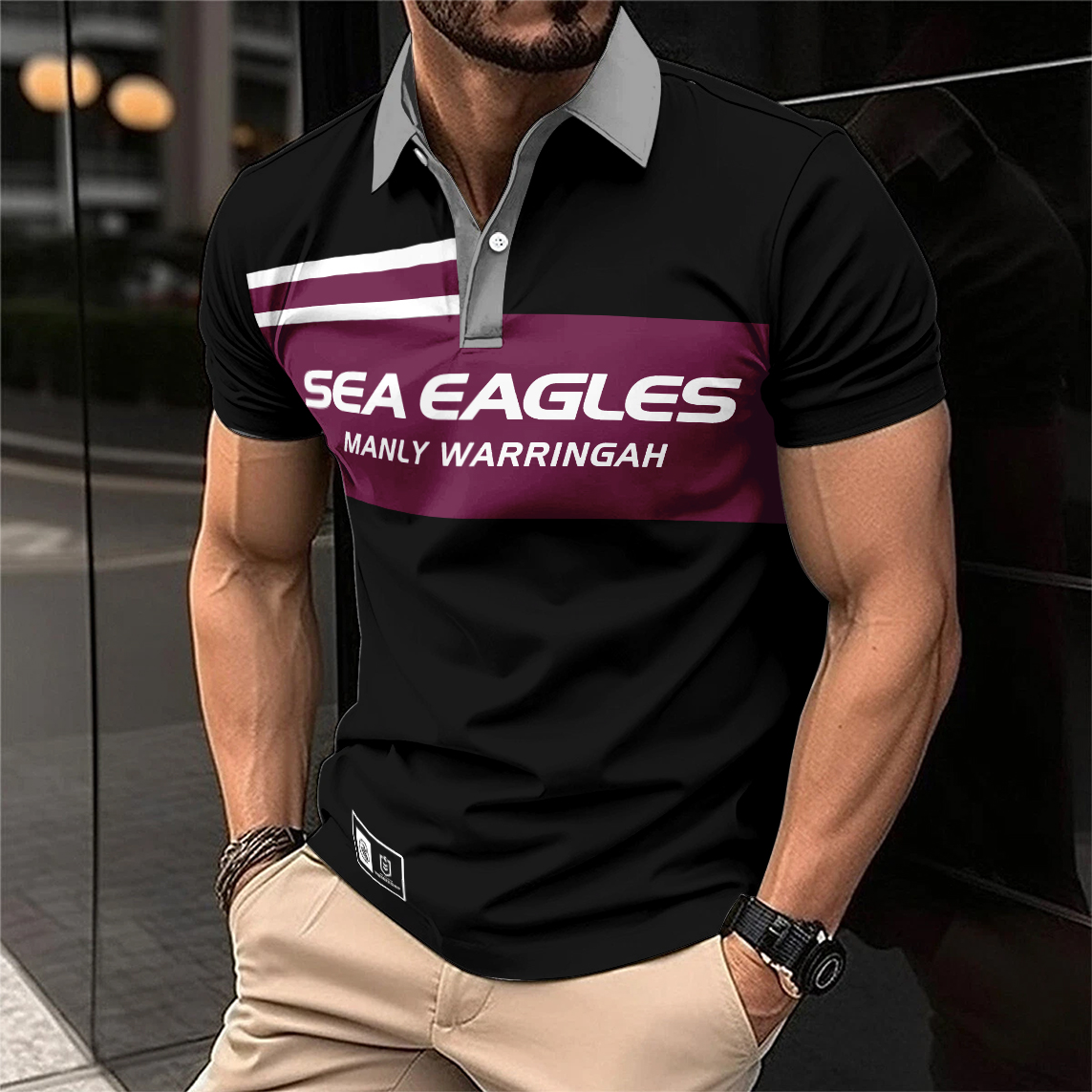 Auspiritmerch Manly Warringah Sea Eagles Personalized Polo Shirt Gift For Fans