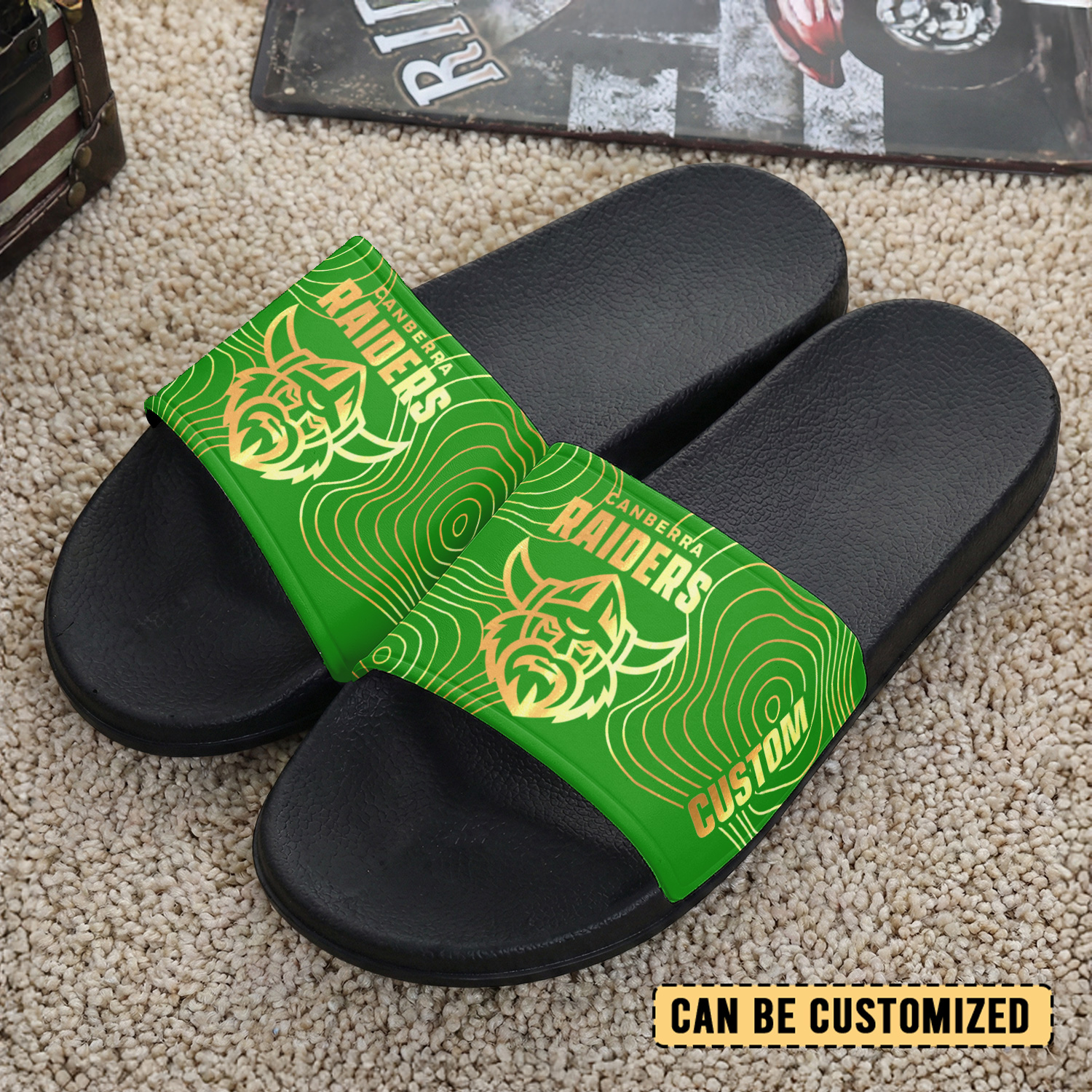 Auspiritmerch Canberra Raiders Personalized Sports Slippers Gift For Fans