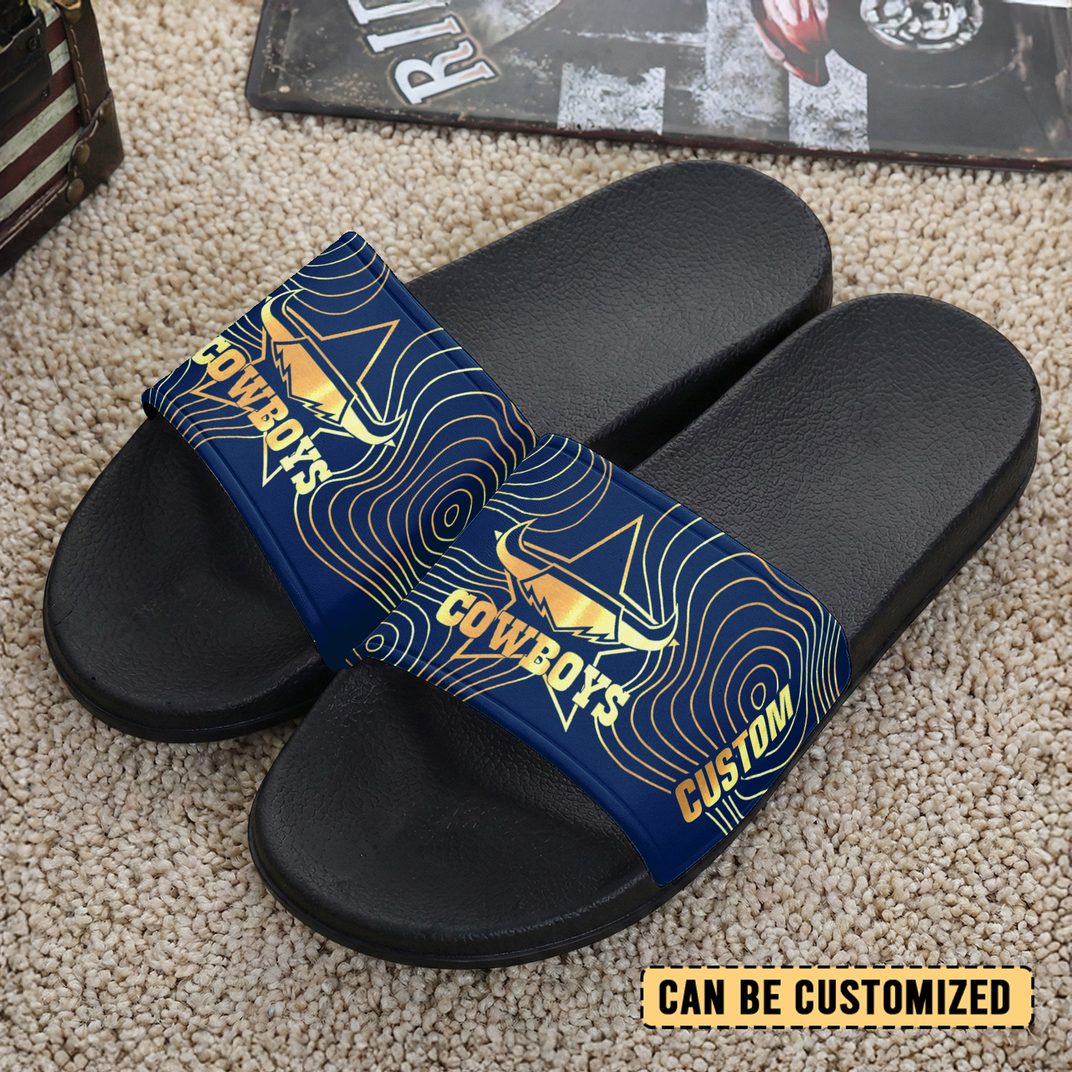 Auspiritmerch North Queensland Cowboys Personalized Sports Slippers Gift For Fans