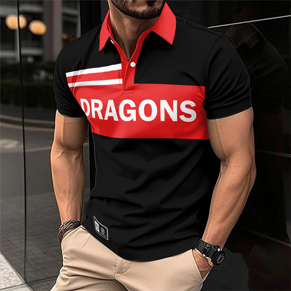 Auspiritmerch St. George Illawarra Dragons Personalized Polo Shirt Gift For Fans
