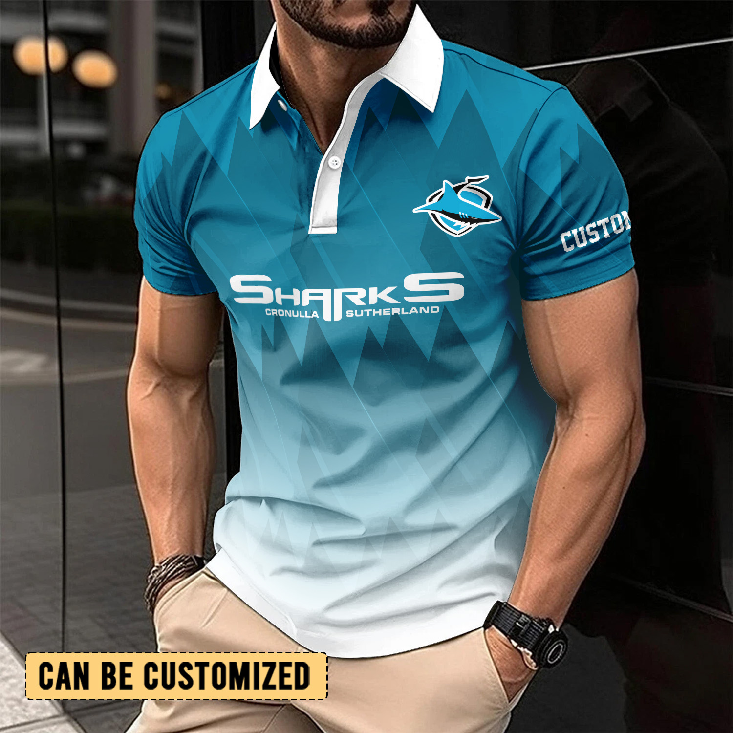 Auspiritmerch Cronulla-Sutherland Sharks Personalized Polo Shirt Gift For Fans