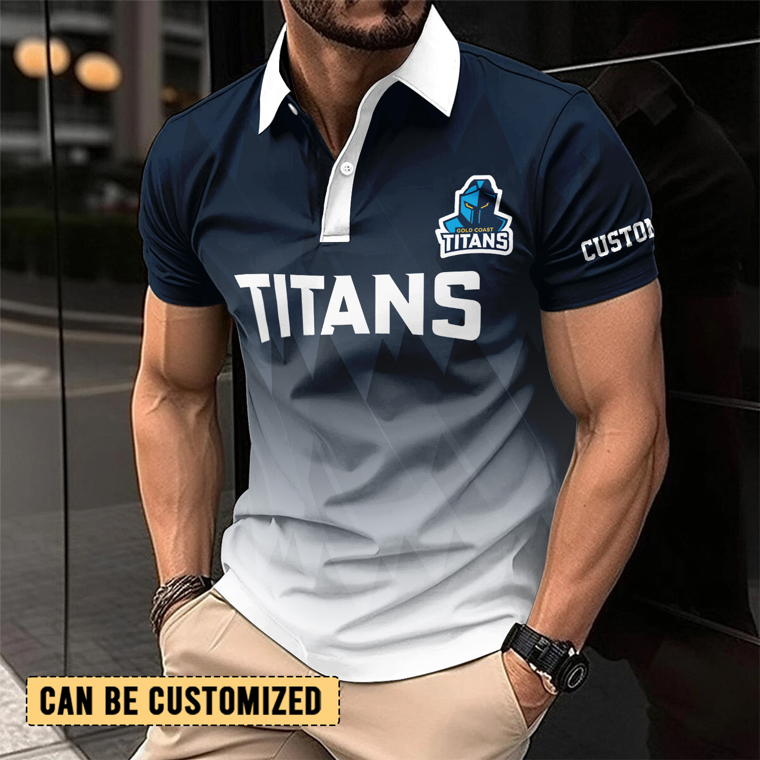 Auspiritmerch Gold Coast Titans Personalized Polo Shirt Gift For Fans