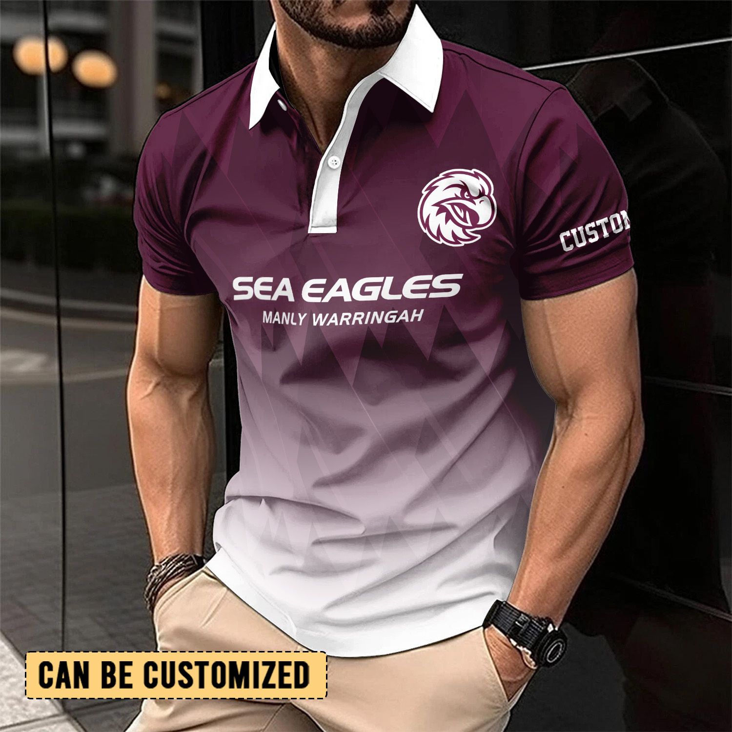 Auspiritmerch Manly Warringah Sea Eagles Personalized Polo Shirt Gift For Fans