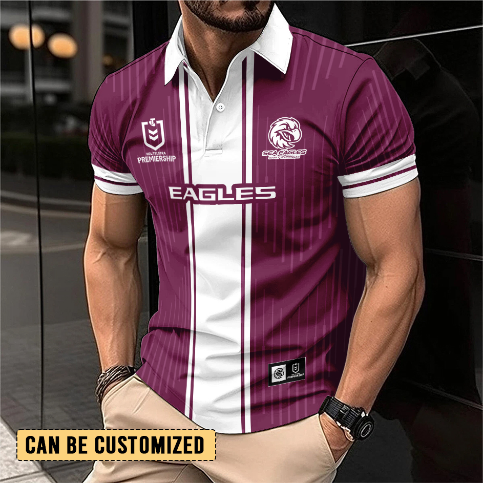 Auspiritmerch Manly Warringah Sea Eagles Personalized Polo Shirt Gift For Fans