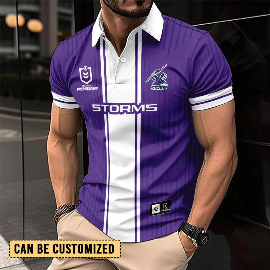 Auspiritmerch Melbourne Storm Personalized Polo Shirt Gift For Fans