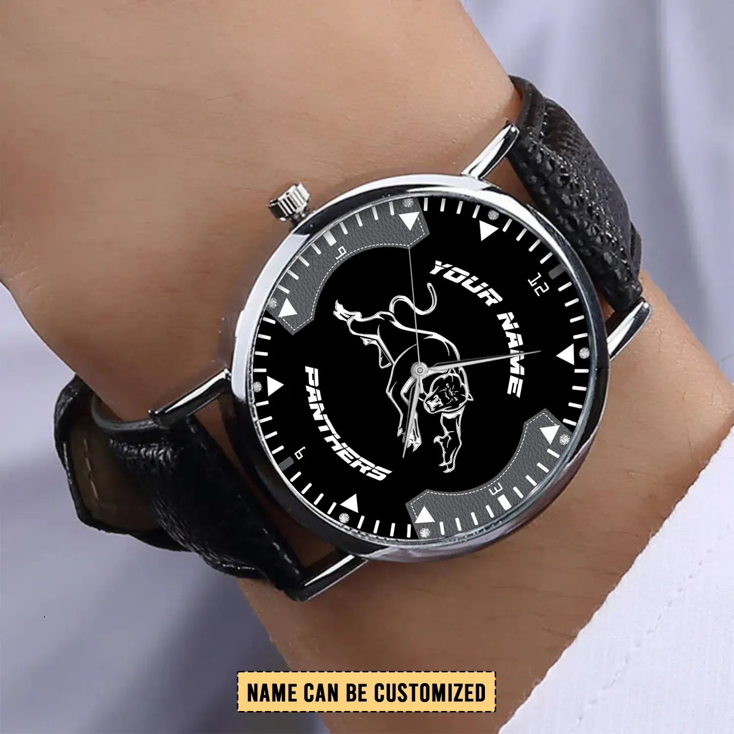 Auspiritmerch Penrith Panthers Personalized Stitched Leather Watch Gift For Fans