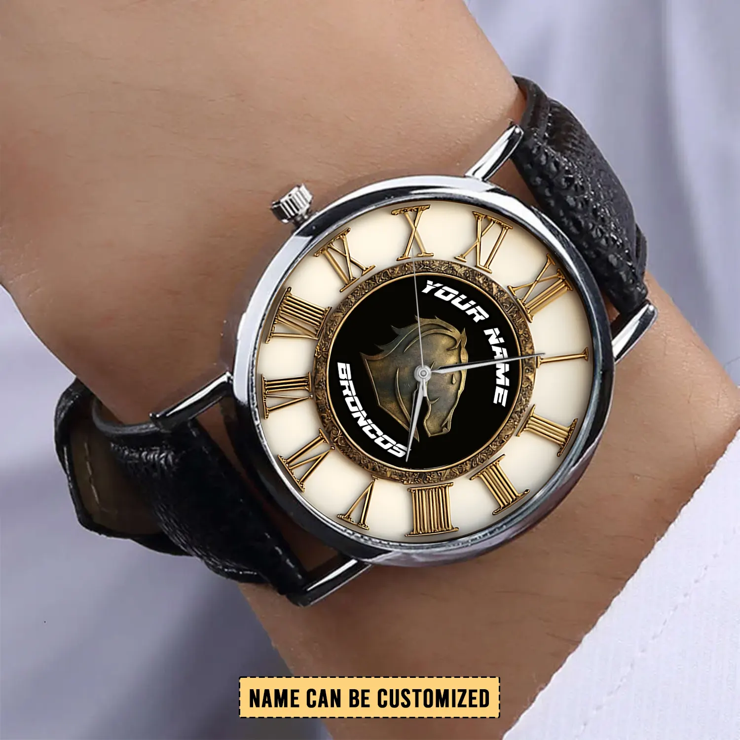 Auspiritmerch Brisbane Broncos Personalized Stitched Leather Watch Gift For Fans