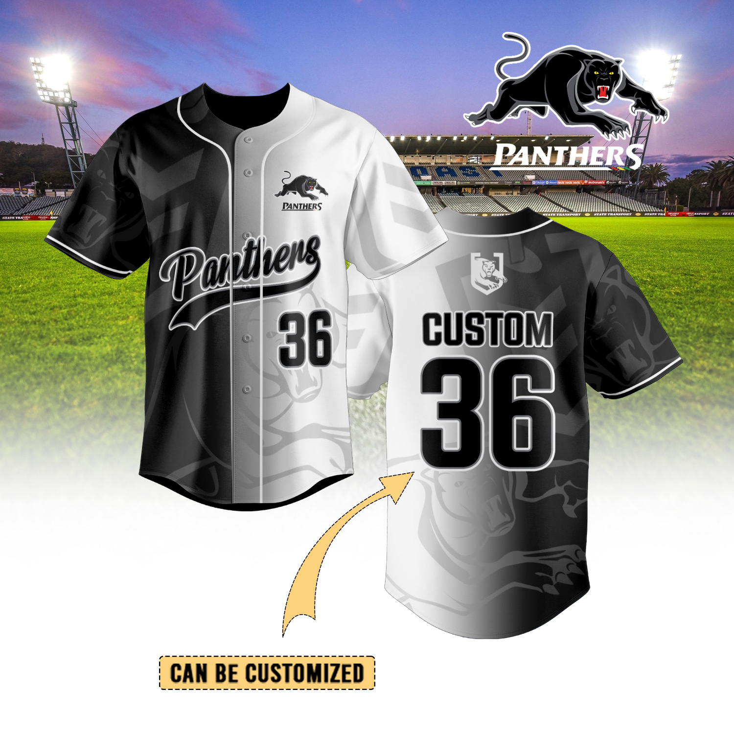 Auspiritmerch Penrith Panthers Personalized Baseball Jersey Gifts For Fans