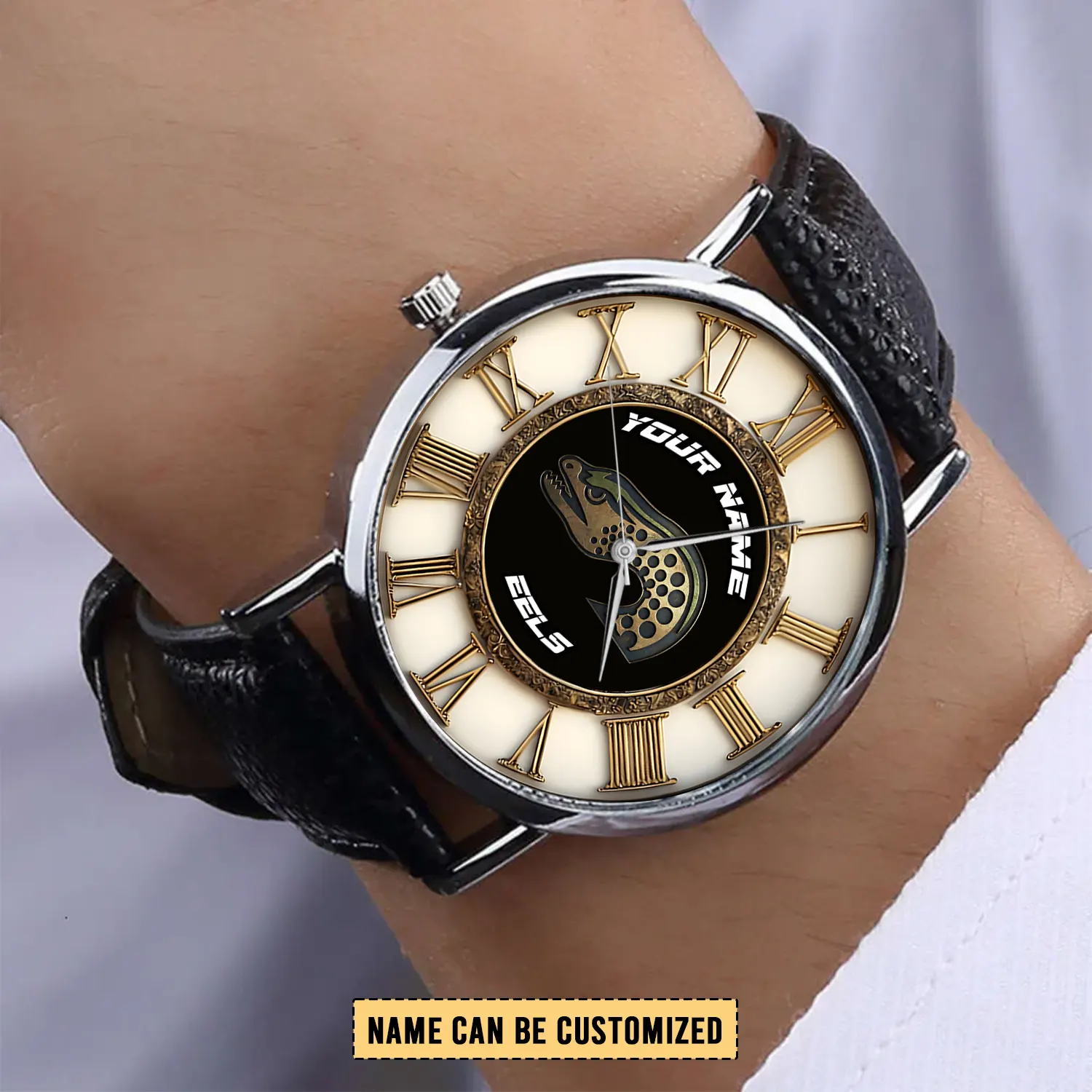 Auspiritmerch Parramatta Eels Personalized Stitched Leather Watch Gift For Fans
