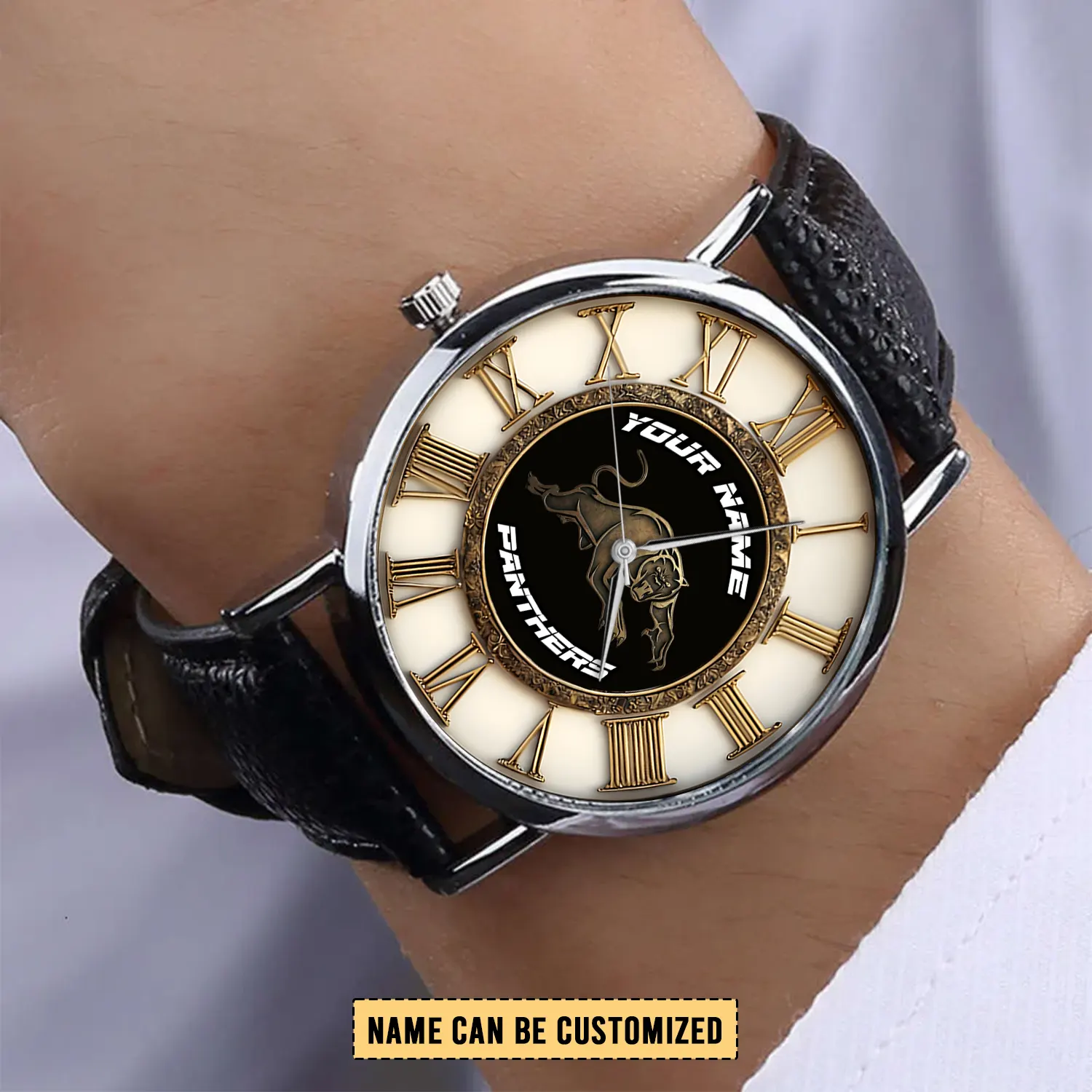 Auspiritmerch Penrith Panthers Personalized Stitched Leather Watch Gift For Fans