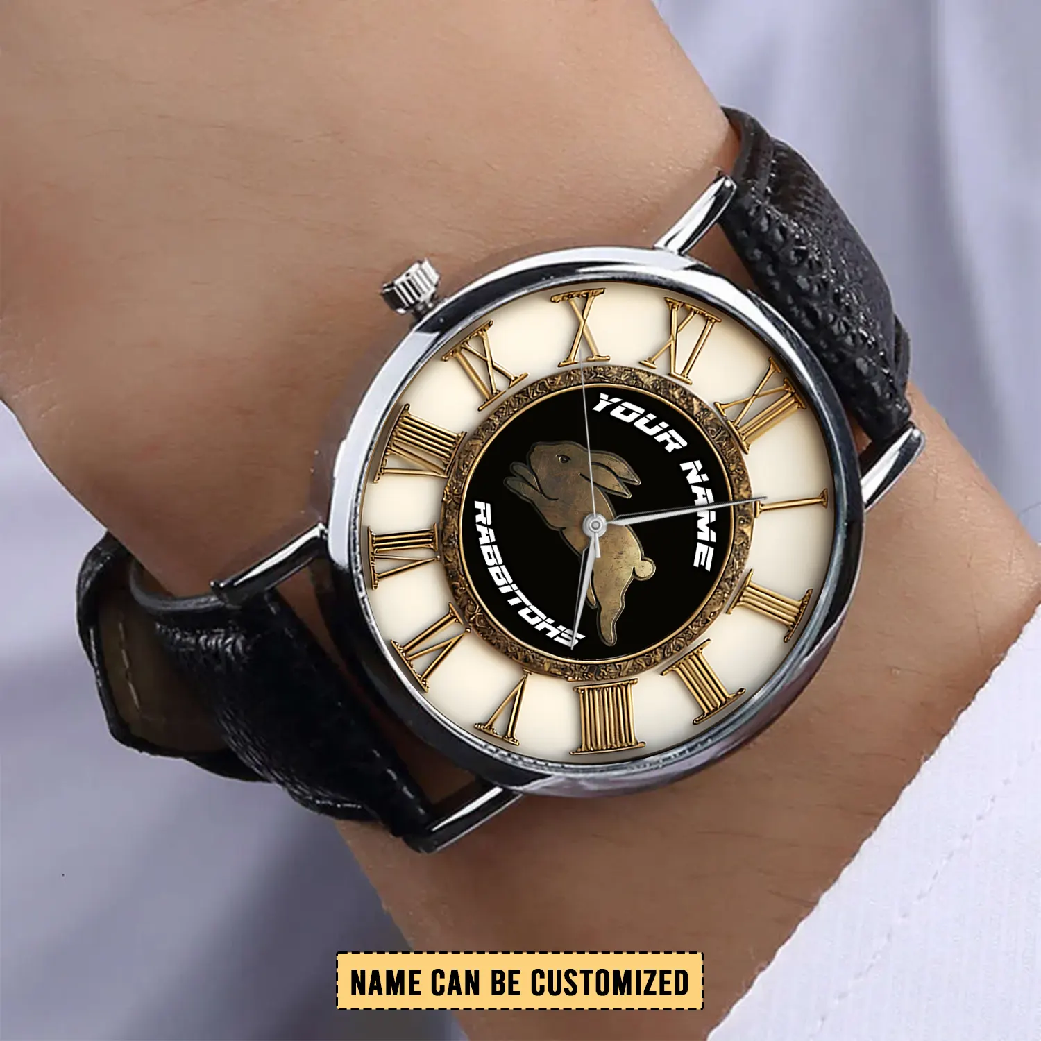 Auspiritmerch South Sydney Rabbitohs Personalized Stitched Leather Watch Gift For Fans