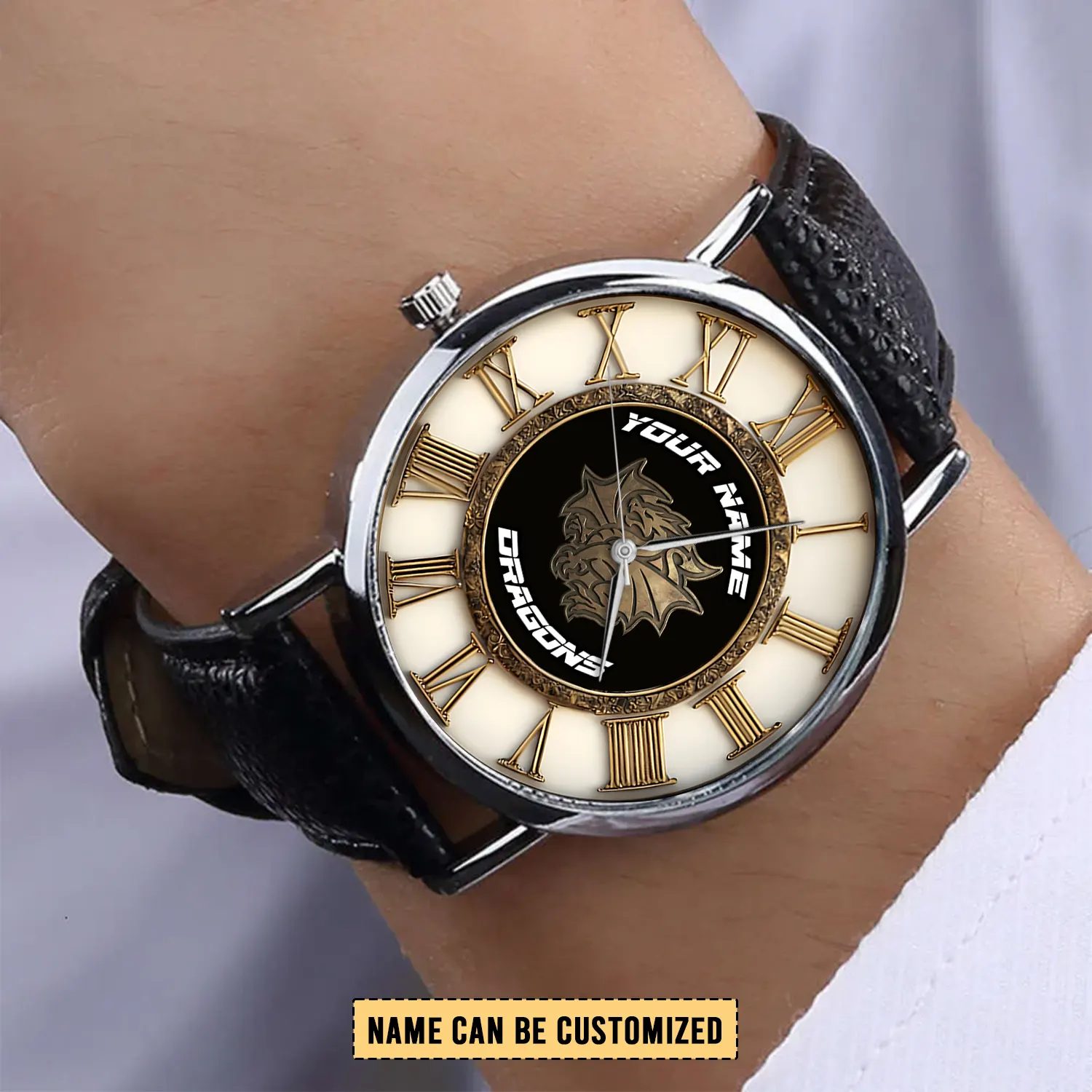 Auspiritmerch St. George Illawarra Dragons Personalized Stitched Leather Watch Gift For Fans