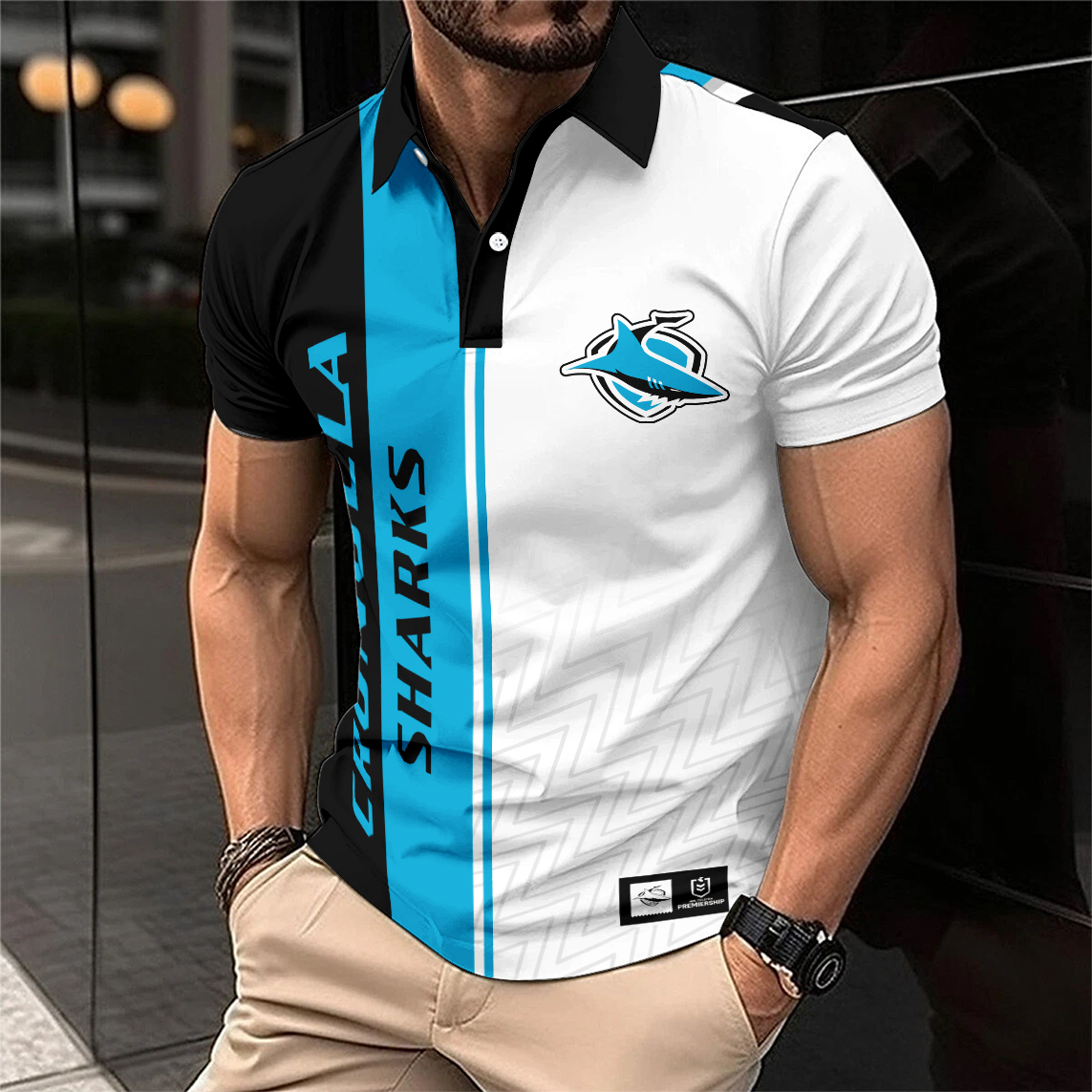 Auspiritmerch Cronulla-Sutherland Sharks Personalized Polo Shirt Gift For Fans