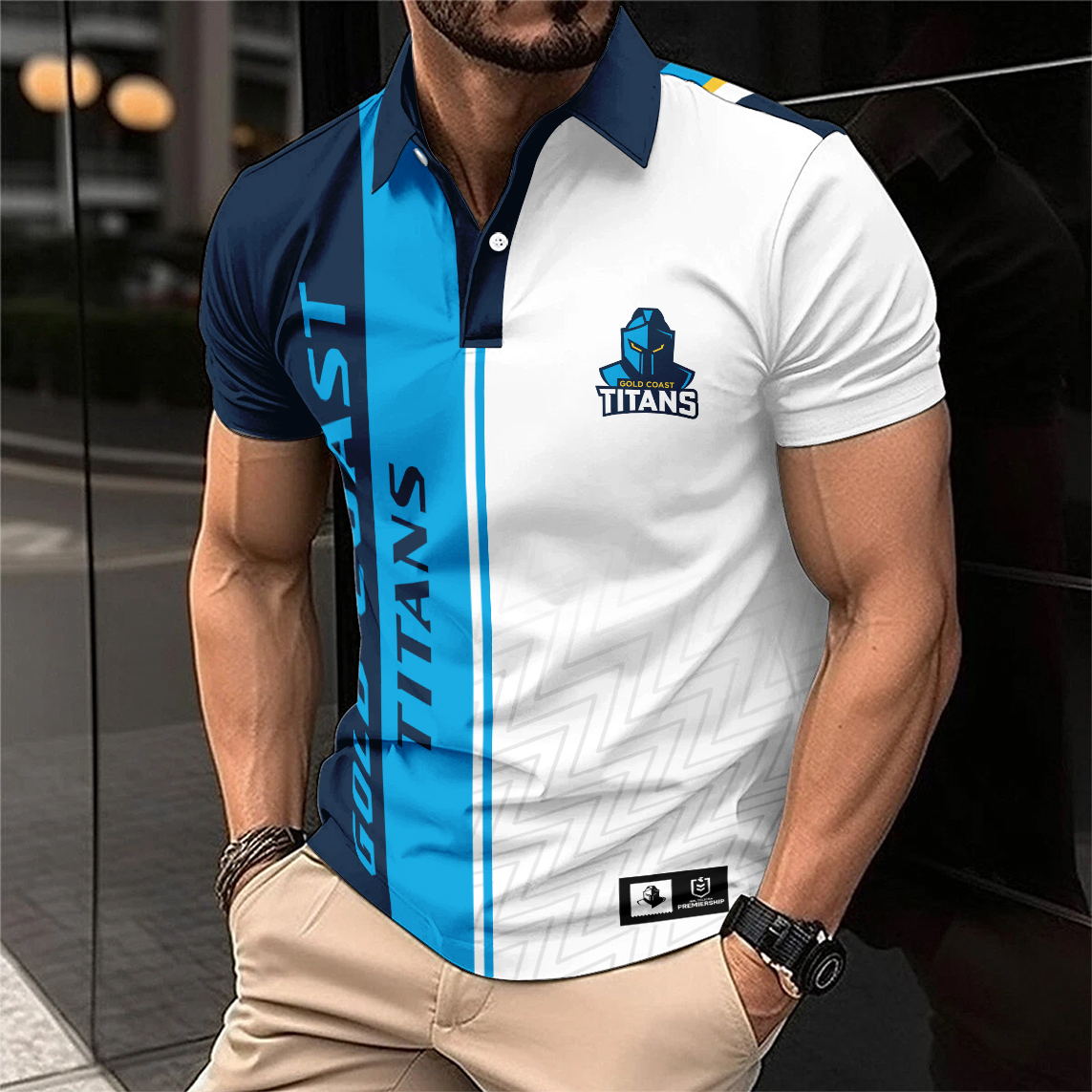 Auspiritmerch Gold Coast Titans Personalized Polo Shirt Gift For Fans