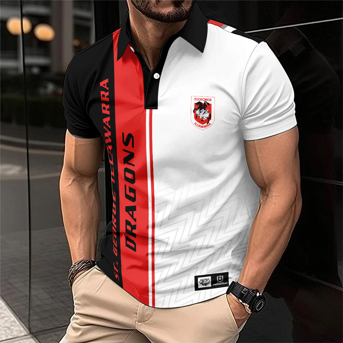 Auspiritmerch St. George Illawarra Dragons Personalized Polo Shirt Gift For Fans