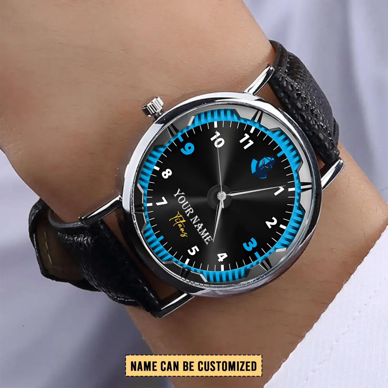 Auspiritmerch Gold Coast Titans Personalized Stitched Leather Watch Gift For Fans