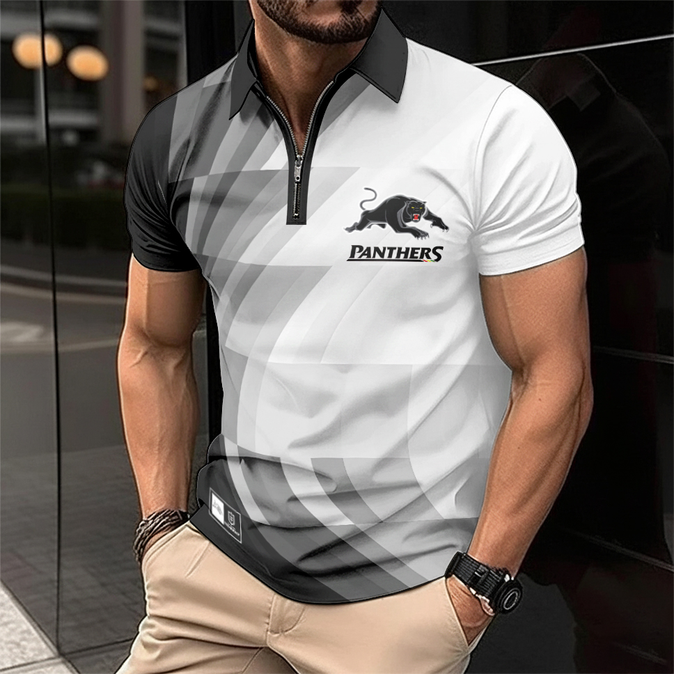 Auspiritmerch Penrith Panthers Personalized Zip Polo Shirt Gift For Fans