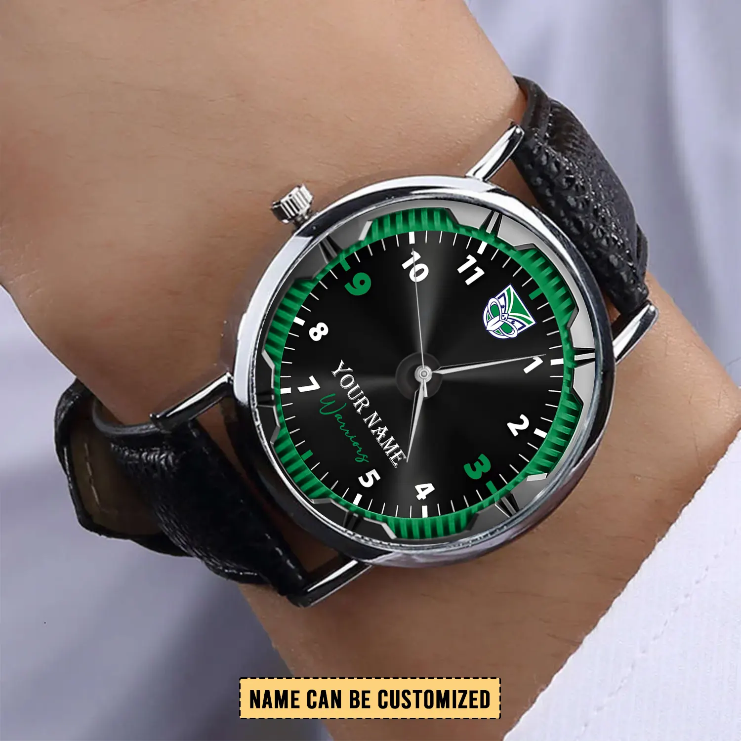 Auspiritmerch New Zealand Warriors Personalized Stitched Leather Watch Gift For Fans