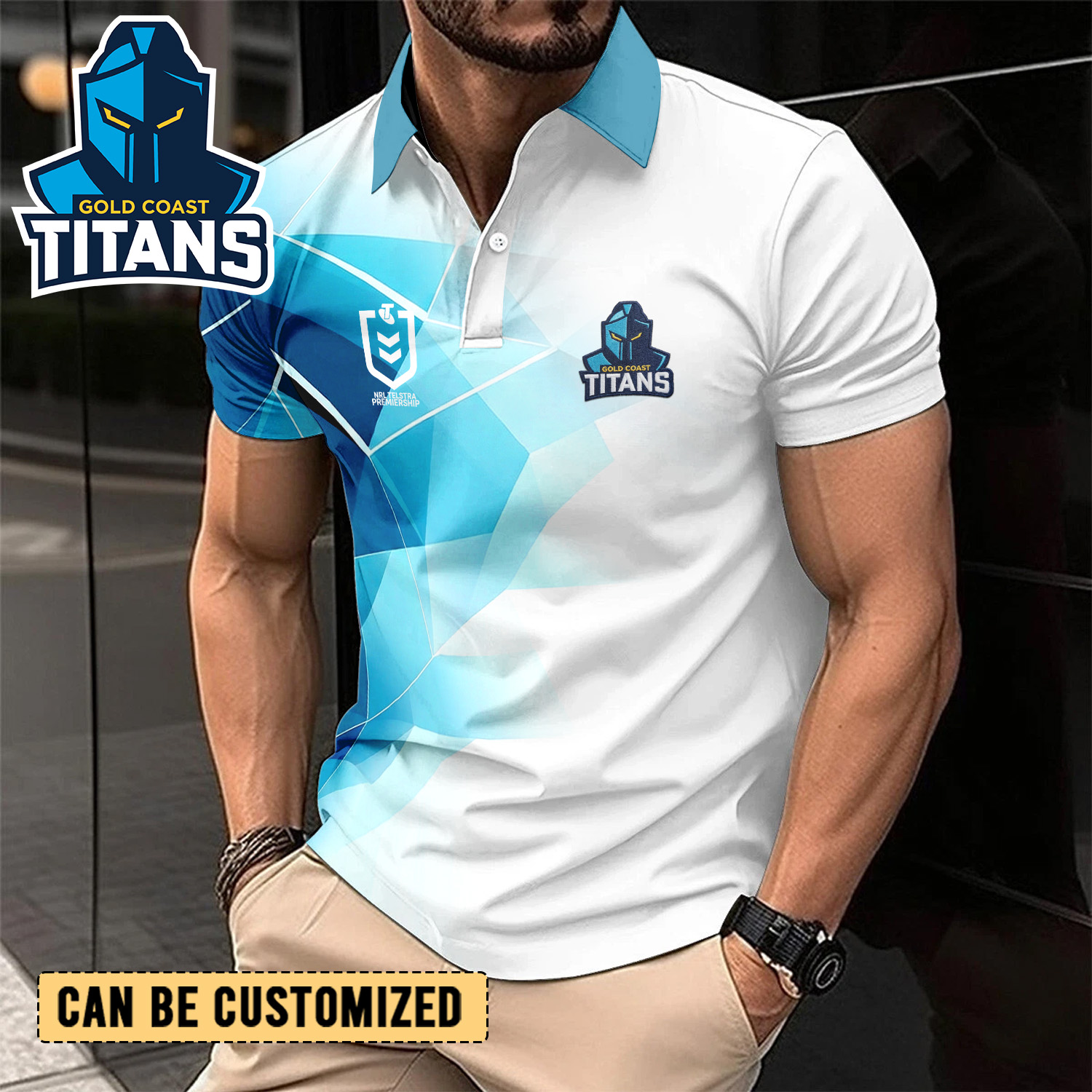 Auspiritmerch Gold Coast Titans Personalized Polo Shirt Gift For Fans