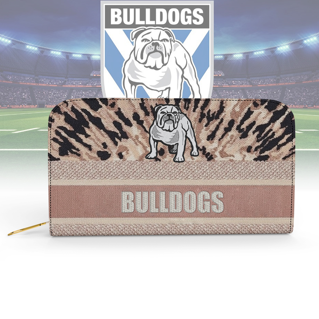 Auspiritmerch Canterbury-Bankstown Bulldogs Personalized Clutch Purse Gift For Fans