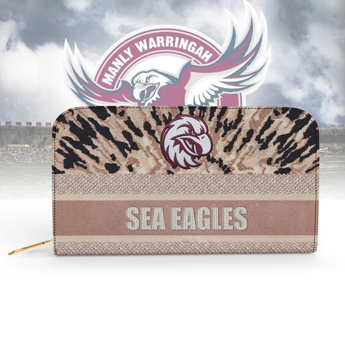Auspiritmerch Manly Warringah Sea Eagles Personalized Clutch Purse Gift For Fans