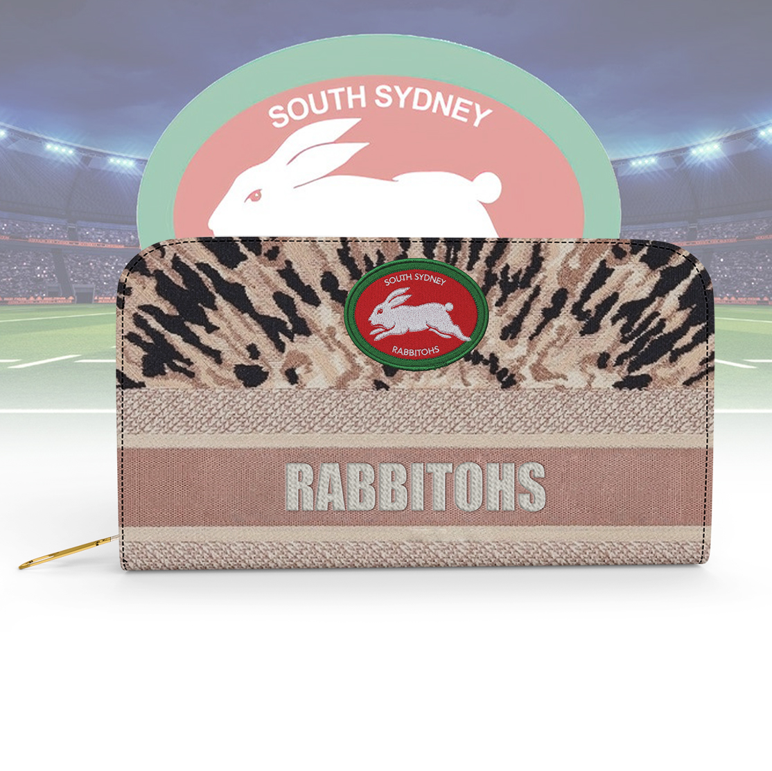 Auspiritmerch South Sydney Rabbitohs Personalized Clutch Purse Gift For Fans