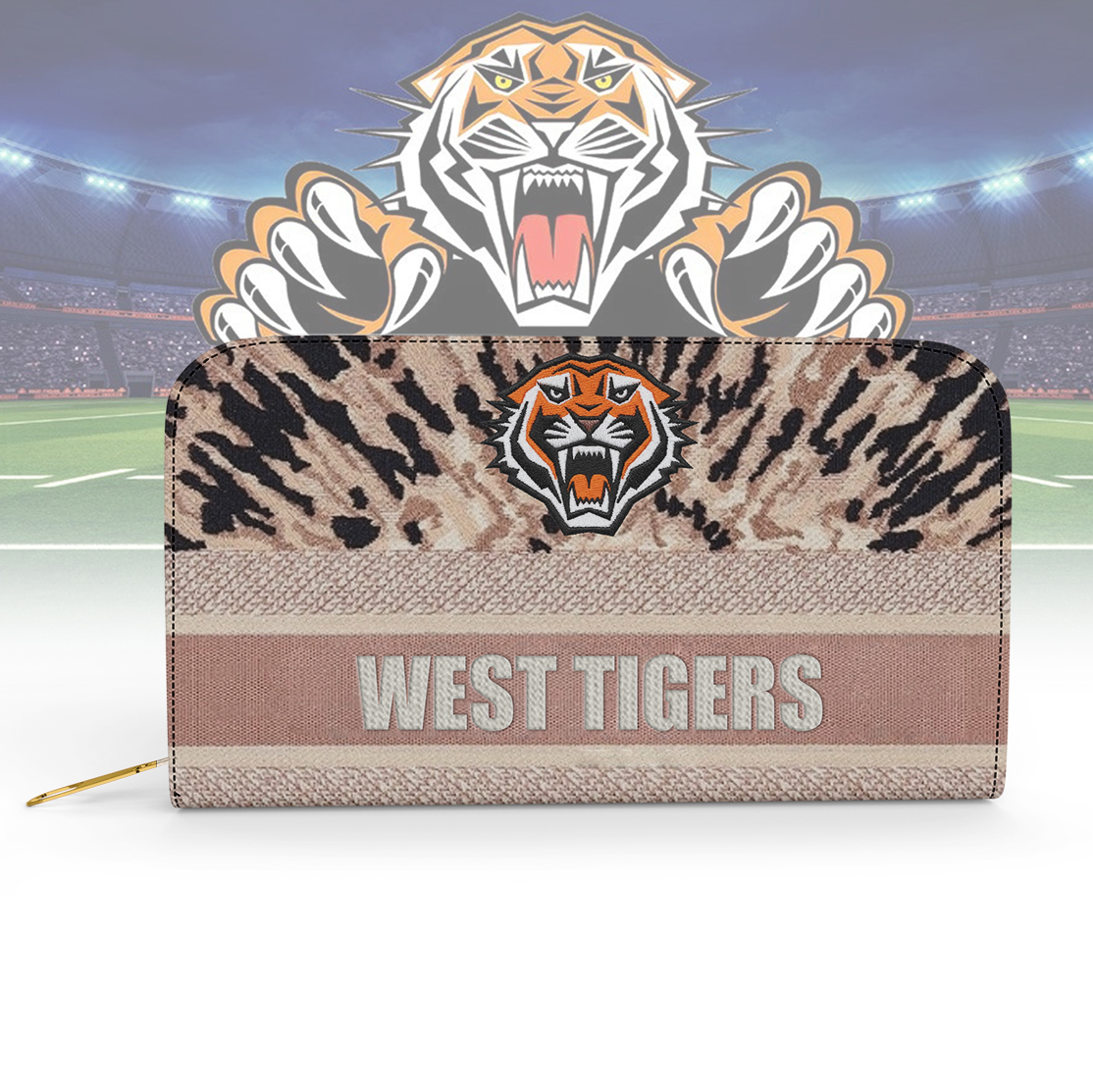 Auspiritmerch Wests Tigers Personalized Clutch Purse Gift For Fans