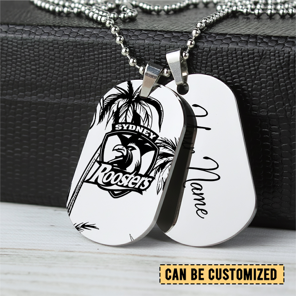 Auspiritmerch Sydney Roosters Personalized Necklace Dog Tag For Fans
