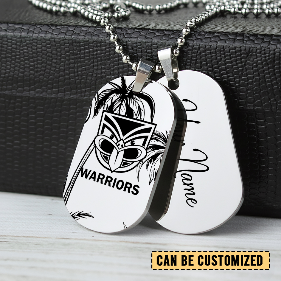 Auspiritmerch New Zealand Warriors Personalized Necklace Dog Tag For Fans