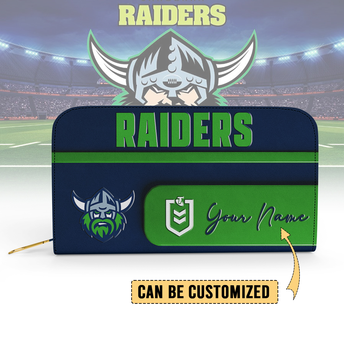 Auspiritmerch Canberra Raiders Personalized Clutch Purse Gift For Fans