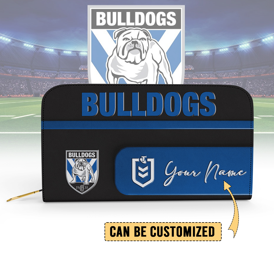 Auspiritmerch Canterbury-Bankstown Bulldogs Personalized Clutch Purse Gift For Fans