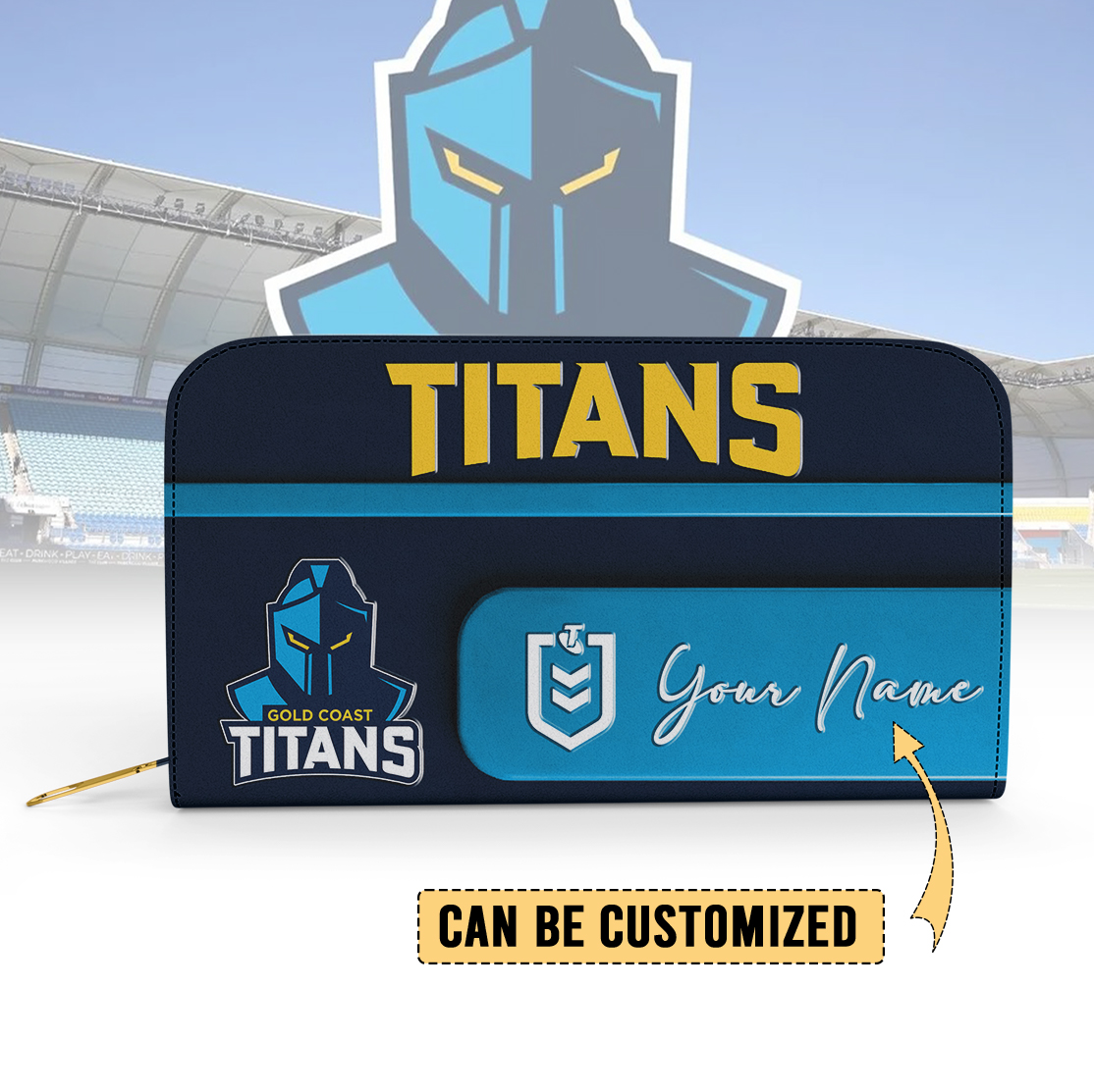 Auspiritmerch Gold Coast Titans Personalized Clutch Purse Gift For Fans