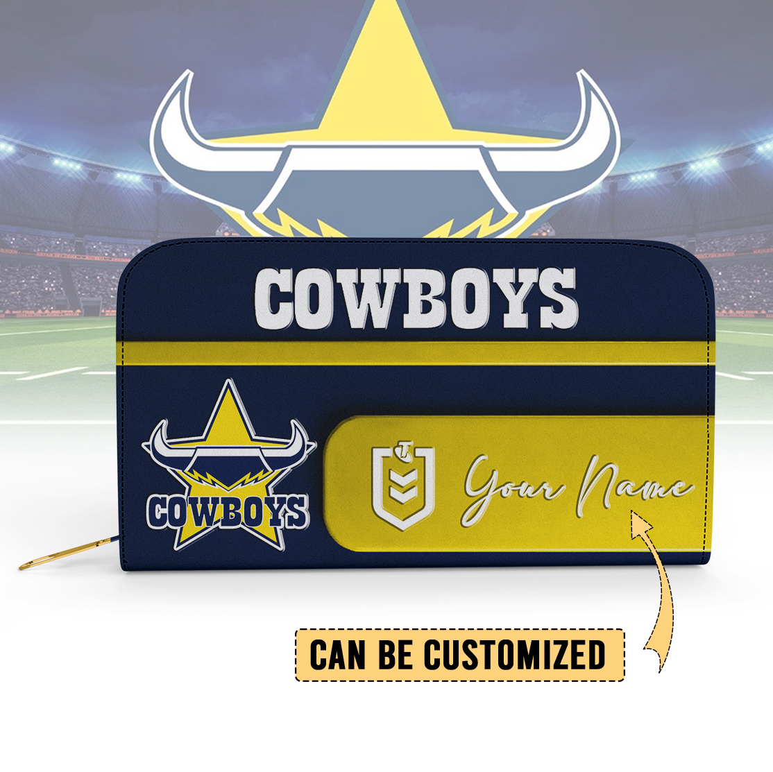 Auspiritmerch North Queensland Cowboys Personalized Clutch Purse Gift For Fans