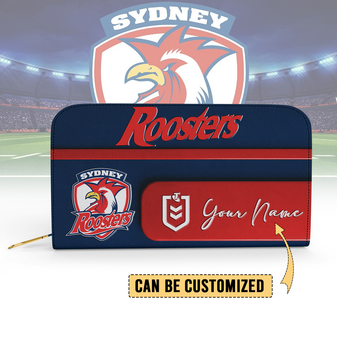 Auspiritmerch Sydney Roosters Personalized Clutch Purse Gift For Fans