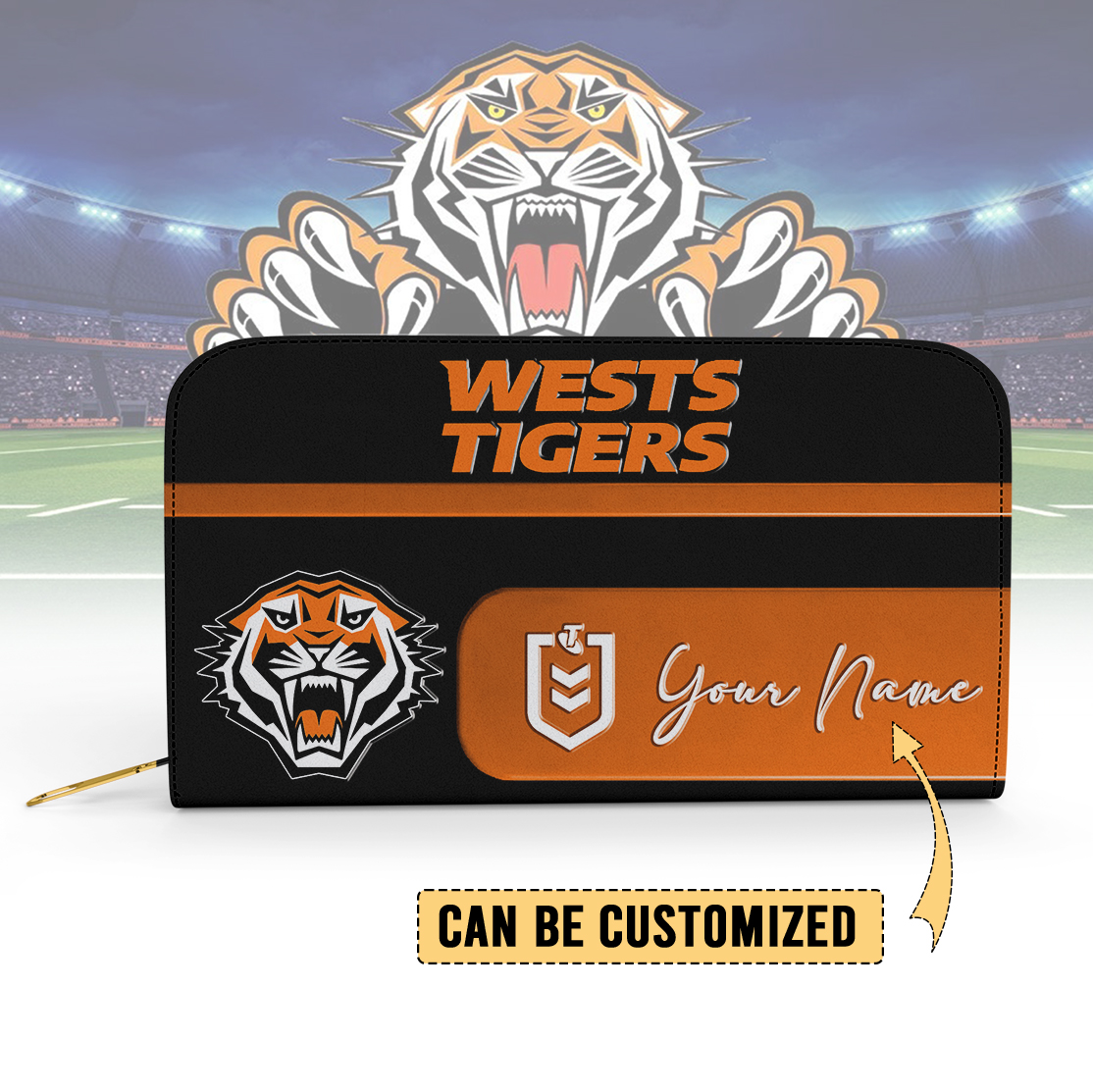 Auspiritmerch Wests Tigers Personalized Clutch Purse Gift For Fans