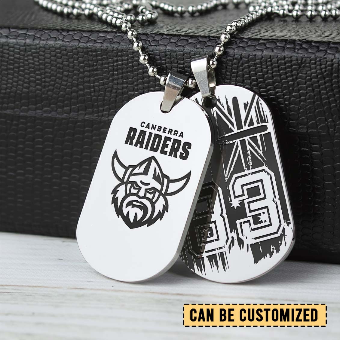 Auspiritmerch Canberra Raiders Personalized Necklace Dog Tag For Fans