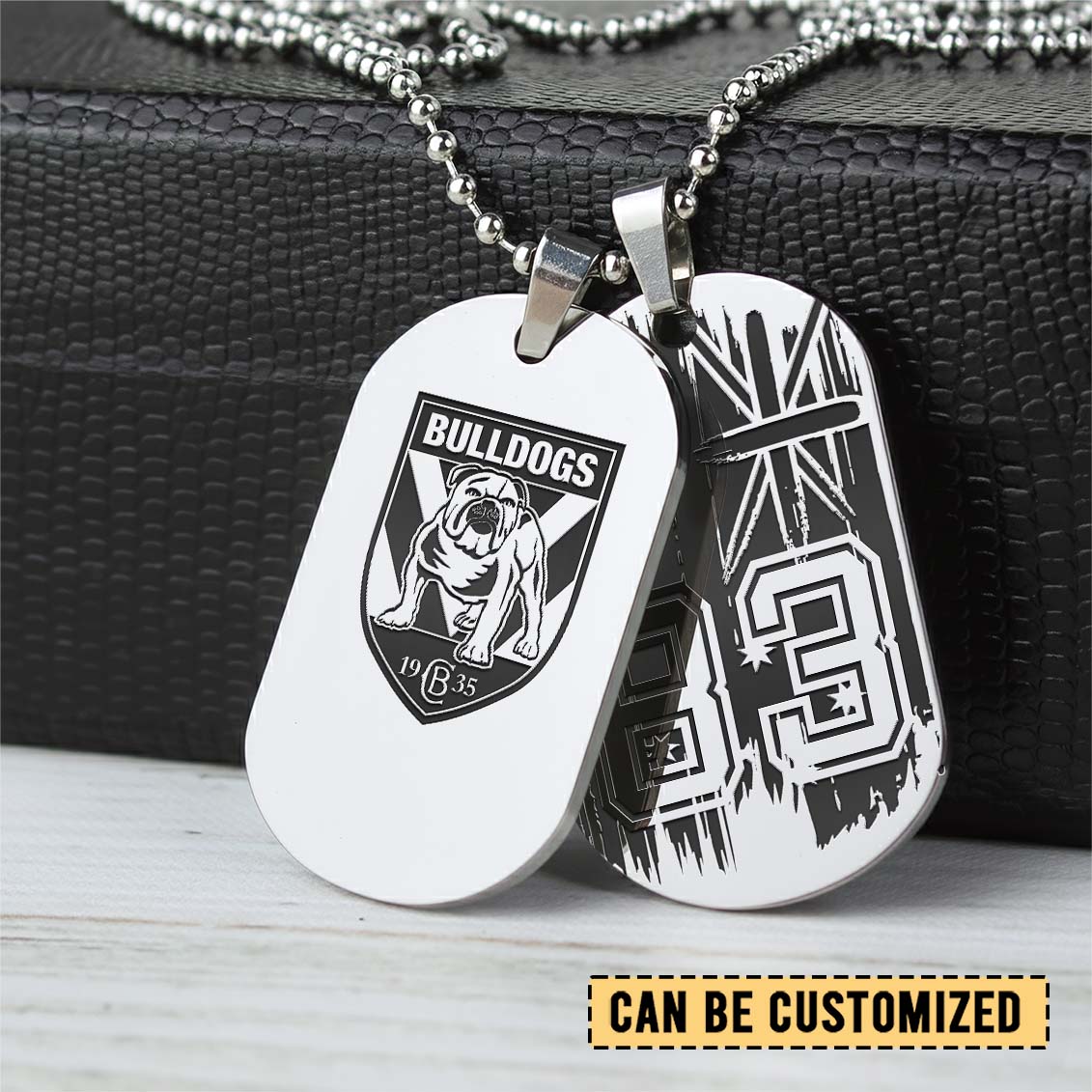 Auspiritmerch Canterbury-Bankstown Bulldogs Personalized Necklace Dog Tag For Fans