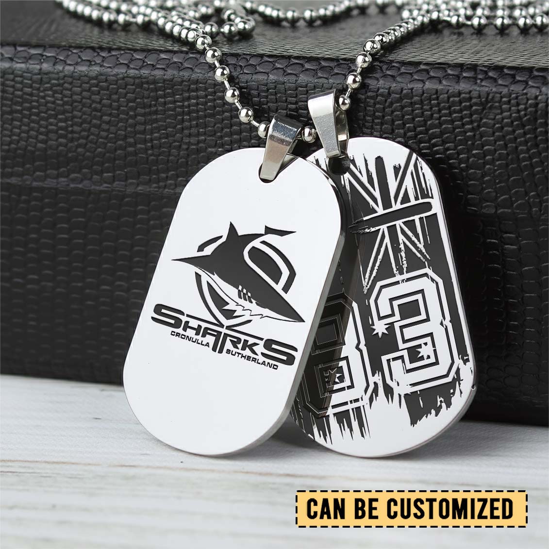 Auspiritmerch Cronulla-Sutherland Sharks Personalized Necklace Dog Tag For Fans