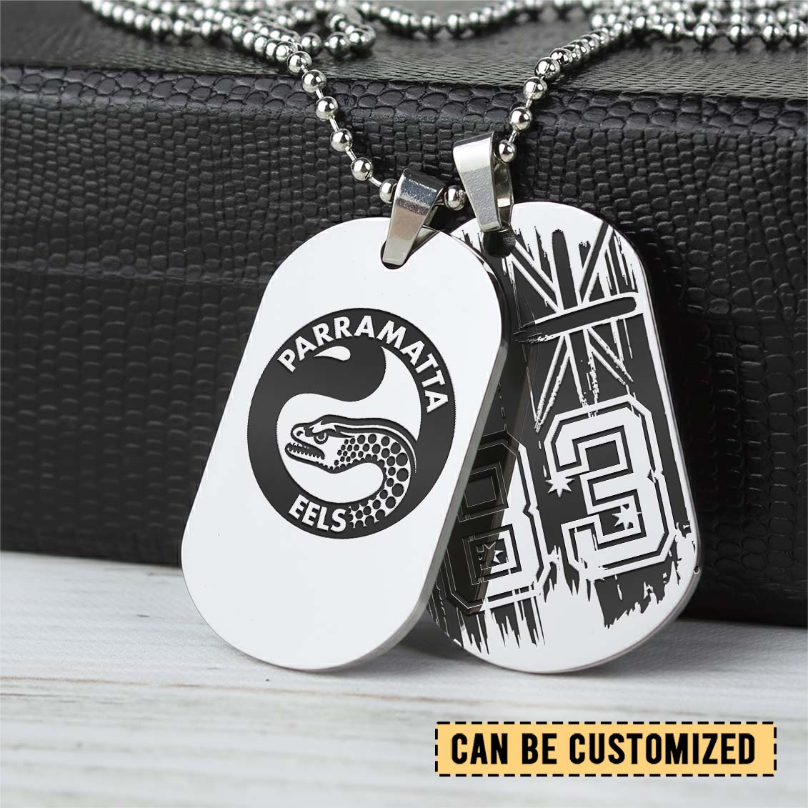 Auspiritmerch Parramatta Eels Personalized Necklace Dog Tag For Fans