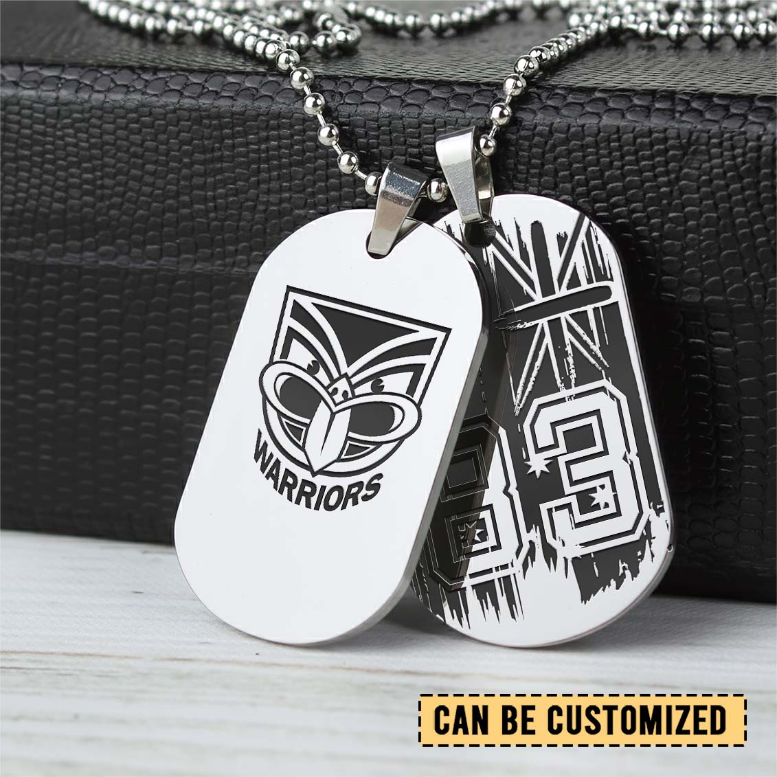 Auspiritmerch New Zealand Warriors Personalized Necklace Dog Tag For Fans