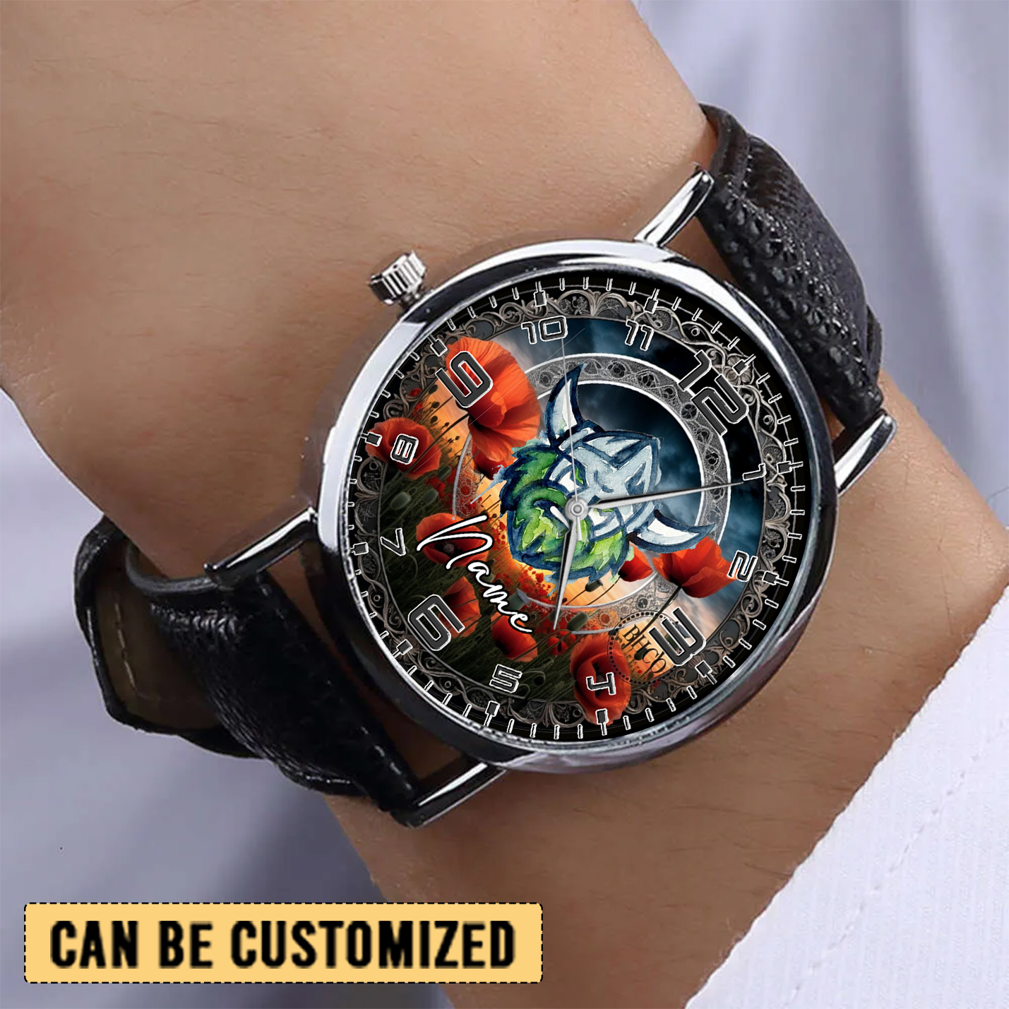Auspiritmerch Canberra Raiders x Anzac Day Personalized Stitched Leather Watch Gift For Fans