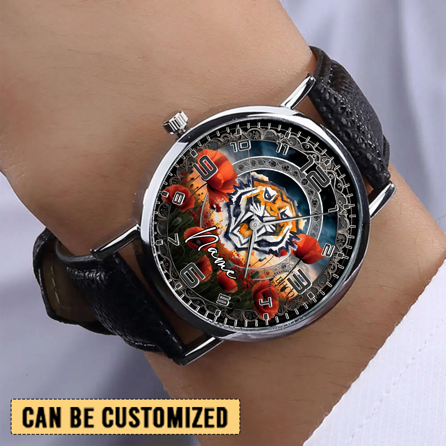 Auspiritmerch Wests Tigers x Anzac Day Personalized Stitched Leather Watch Gift For Fans
