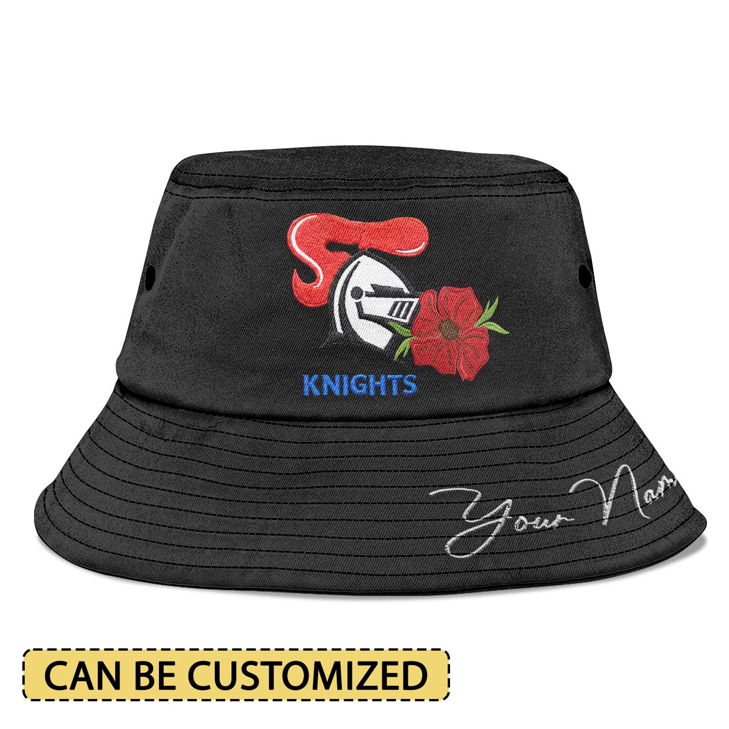 Auspiritmerch Newcastle Knights x Anzac Day Sports Personalized Embroidered Bucket Hat Gift For Fans