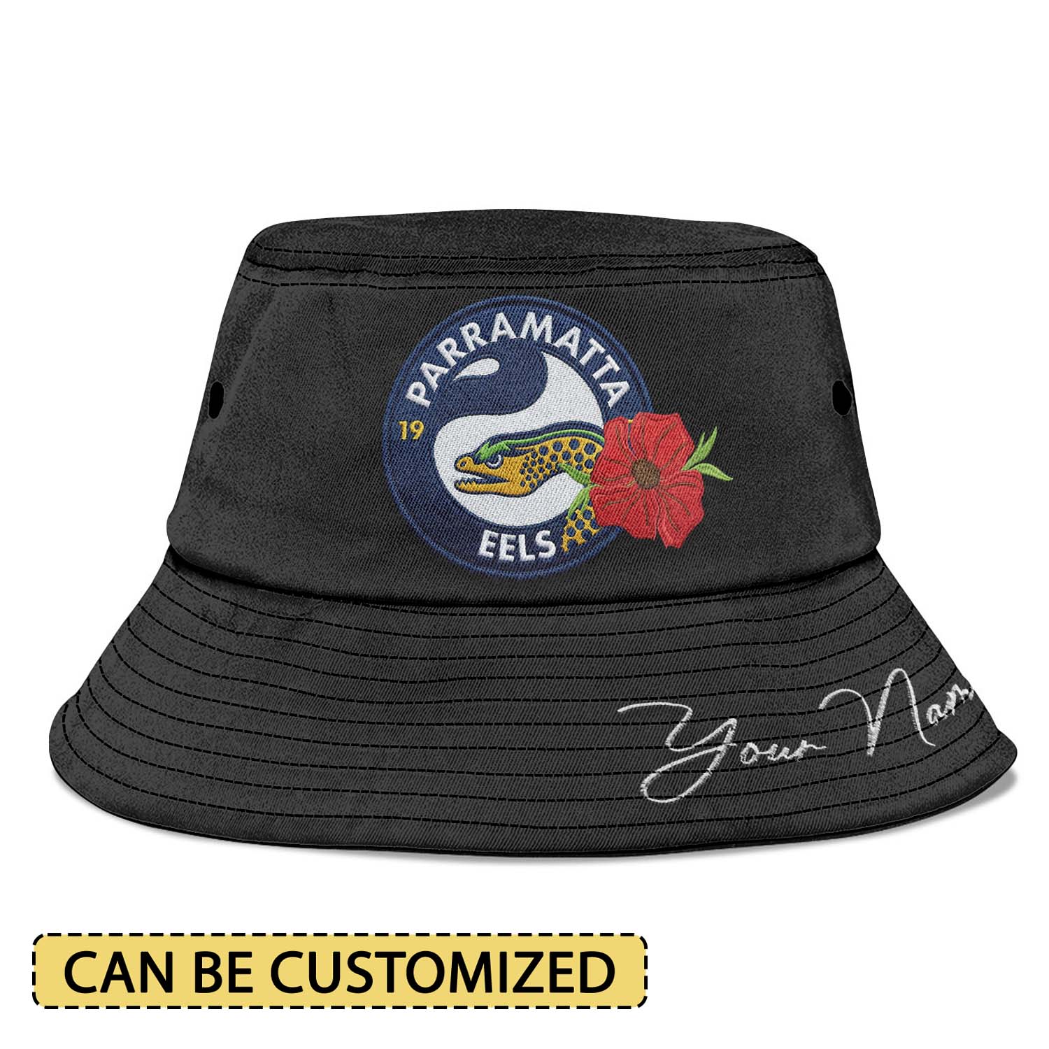 Auspiritmerch Parramatta Eels x Anzac Day Sports Personalized Embroidered Bucket Hat Gift For Fans