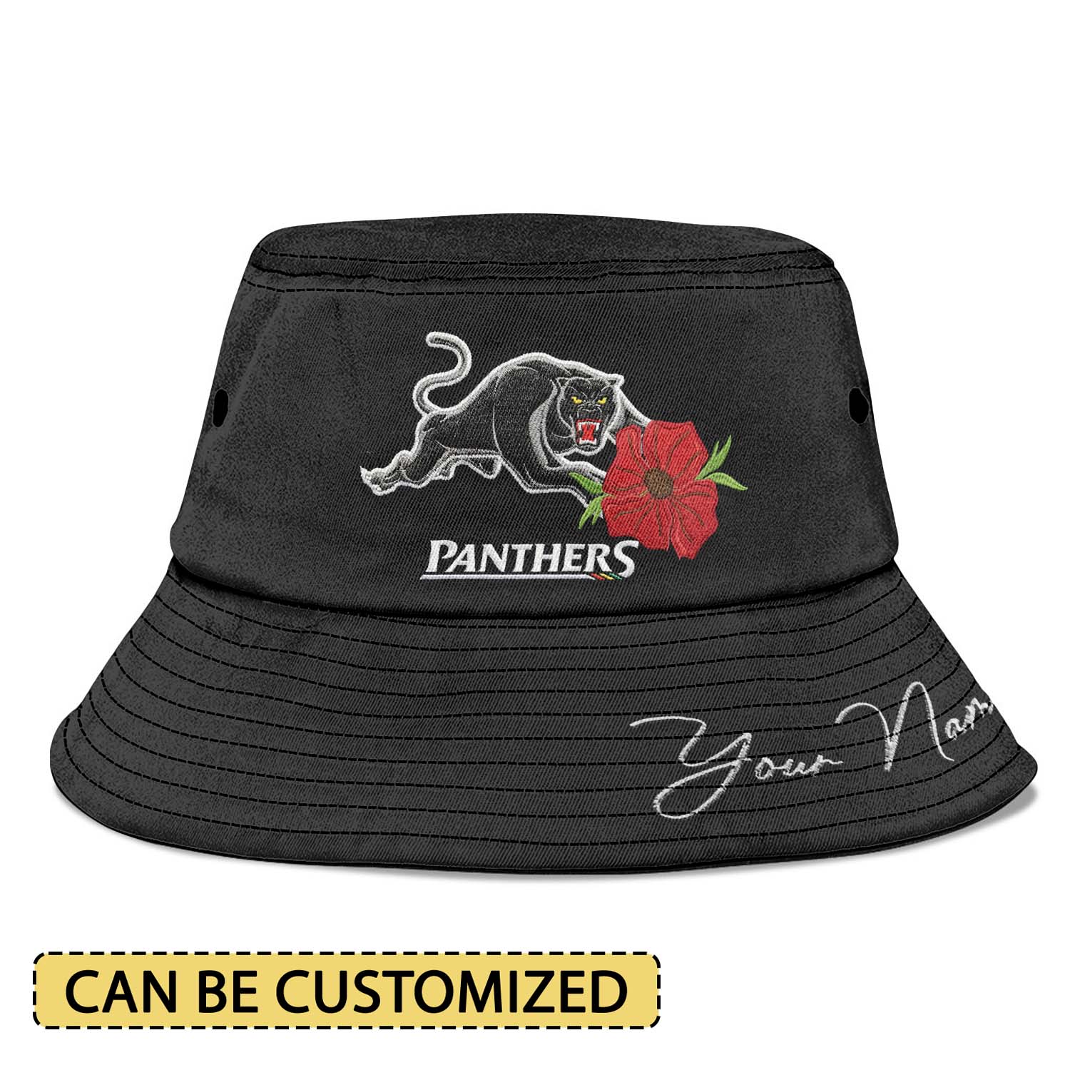 Auspiritmerch Penrith Panthers x Anzac Day Sports Personalized Embroidered Bucket Hat Gift For Fans