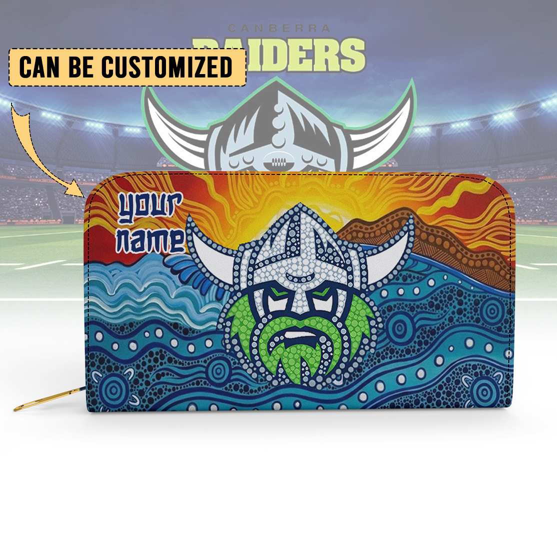 Auspiritmerch Canberra Raiders Personalized Clutch Purse Gift For Fans