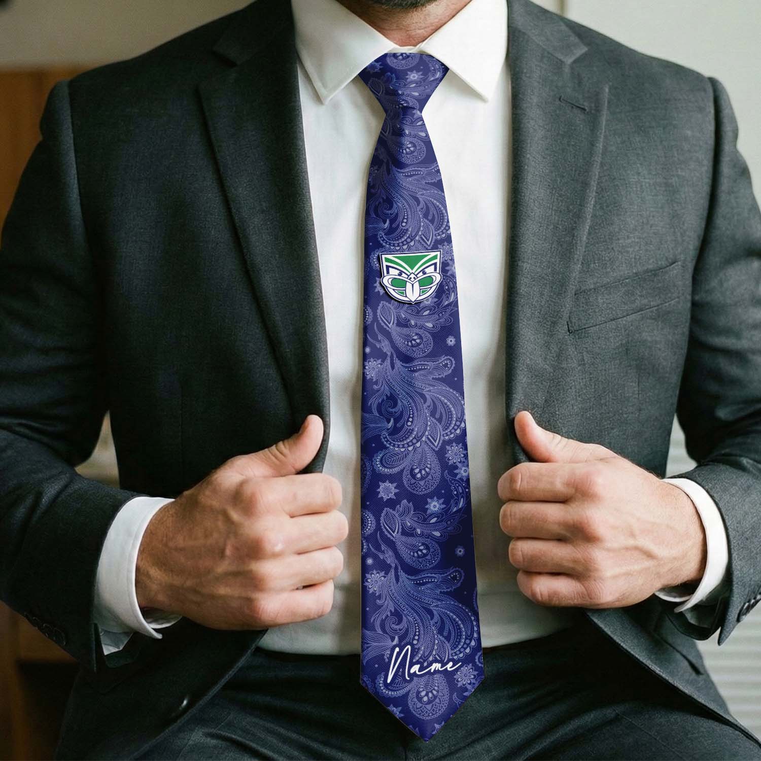 Auspiritmerch New Zealand Warriors Personalized Necktie Gifts For Fans